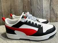 Buty męskie białe czarne trampki puma rebound v6 low 44,5