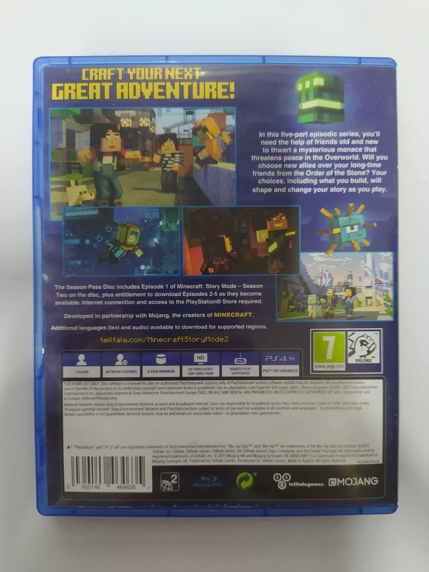 Minecraft: Story Mode Season 2 PS4 Angielska wersja gry