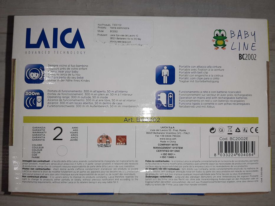 LAICA niania elektroniczna BC2002 >Nowa
