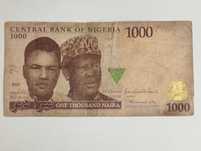 Sprzedam banknot Nigeria 1000 Naira 2010r. stan dobry