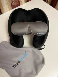 Набір: Подушка для подорожей та маска для сну Travel Snugs