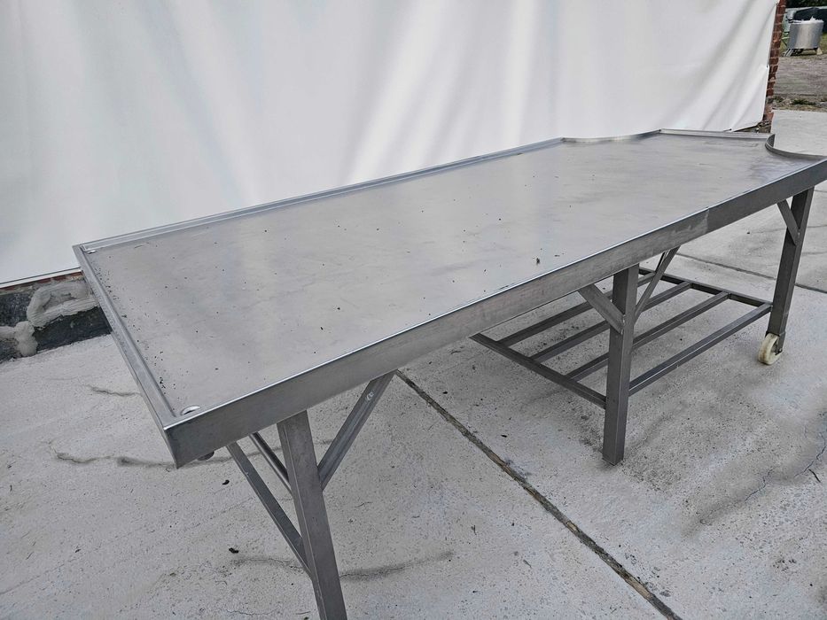 Stół do nadziewarki, nierdzewny 260cmx120cm