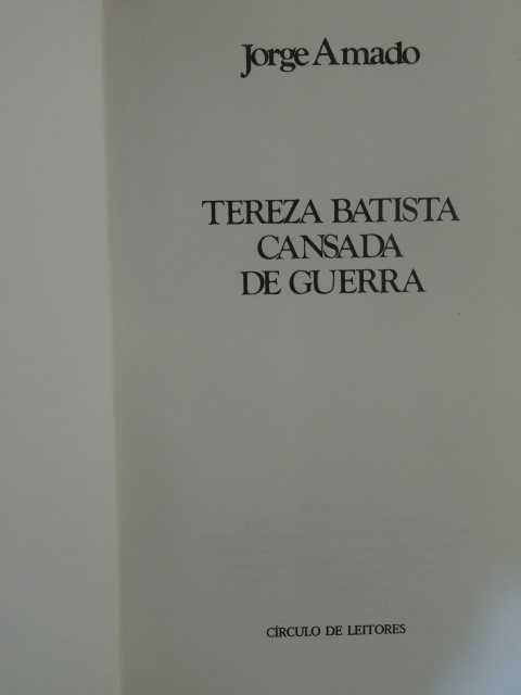 Tereza Batista Cansada de Guerra de Jorge Amado