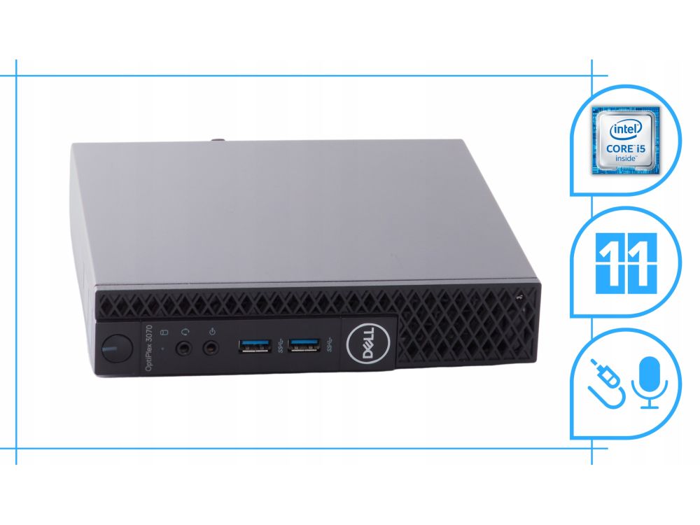 Komputer Dell Optiplex 3070 Tiny I5 9GEN 512SSD/16GB Win11 miniPC