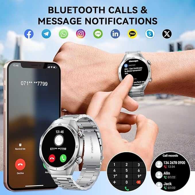 Smart Watch  funkcja  telefonu Bluetooth MEGALITH  i159 NOWY!