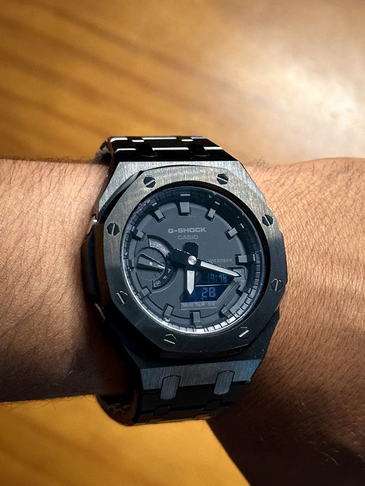 Casio G-Shock Mod Royal Oak Black Stainless Steel