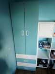 Szafa ikea SMÅSTAD / PLATSA 
Szafa, biały niebieski/z 3 szufladami