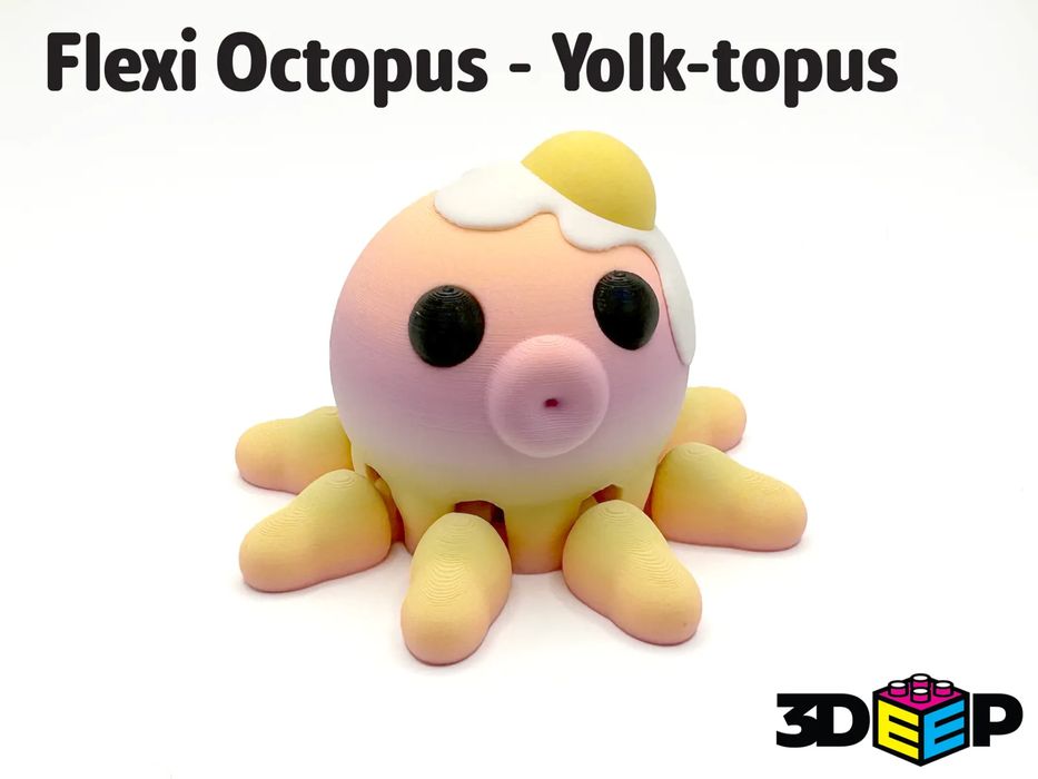 Polvo Flexível Kawaii - Yolk-Topus