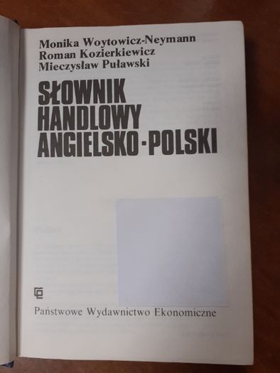 Słownik handlowy angielsko-polski