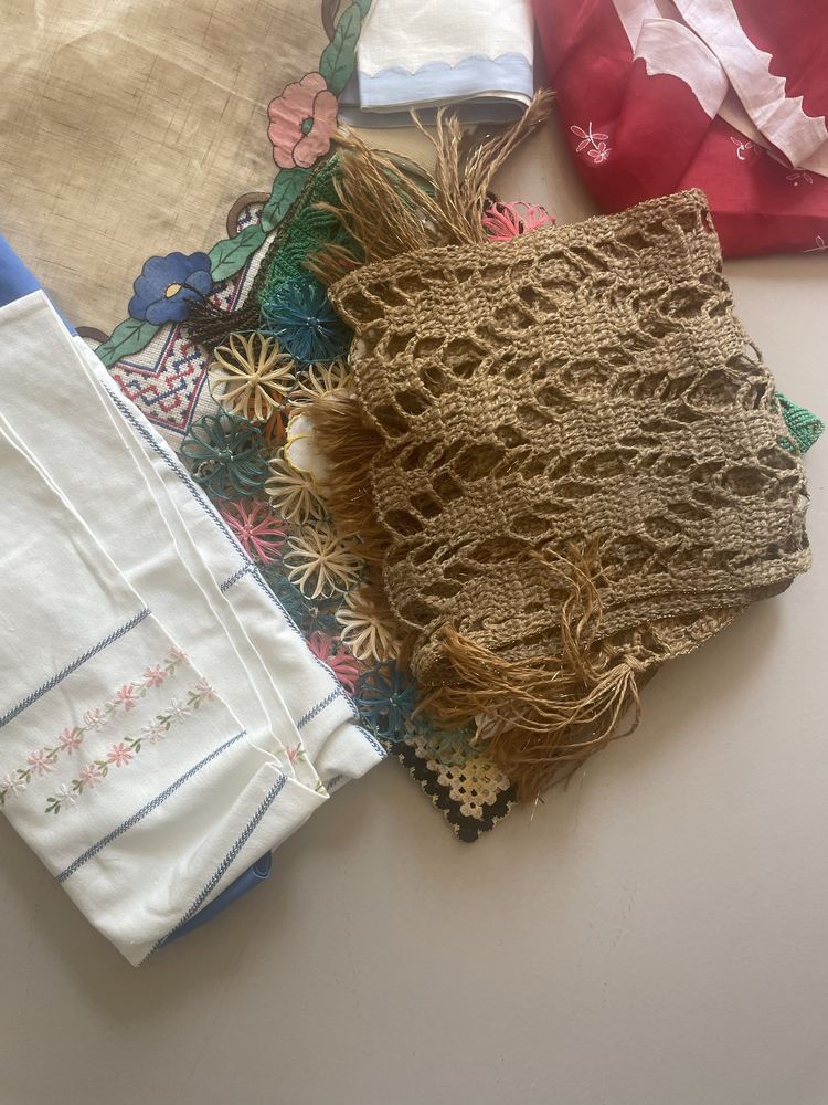 Crochets, toalhas, jogos individuais