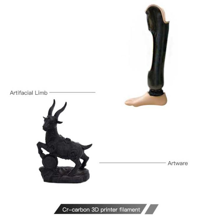 PLA-пластик Creality Carbon для 3D-принтера 1.75 мм 1 кг Чорний