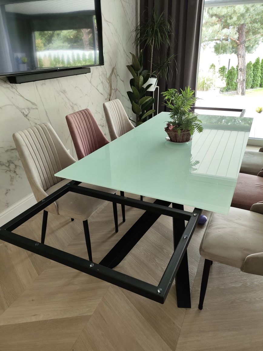 Sprzedam szklany blat 180x90cm do stołu plus 2x dokładka