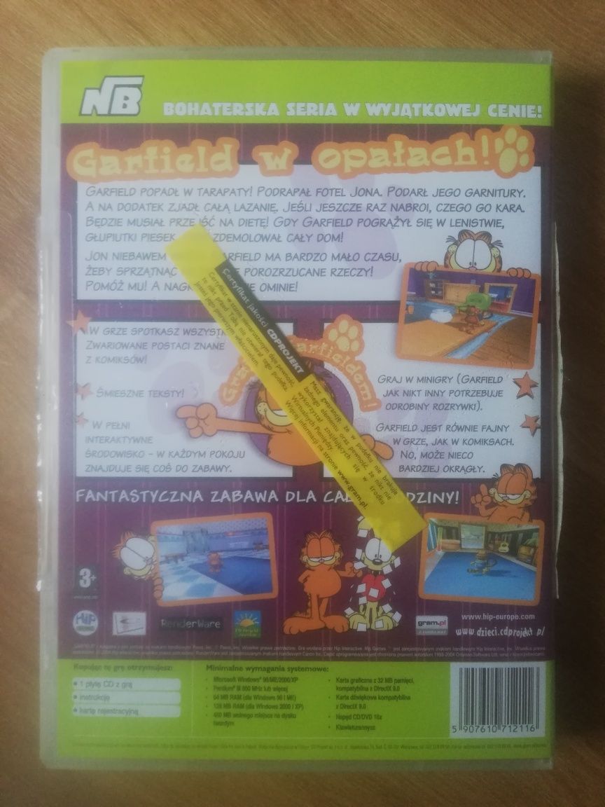 Gra cd Garfield, używana