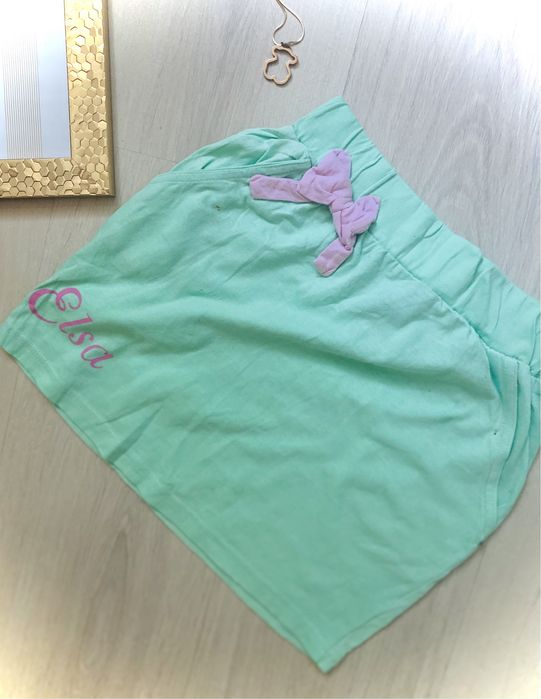 Zestaw frozen elsa spódniczka i koszulka pastelowy 116 różowa miętowa