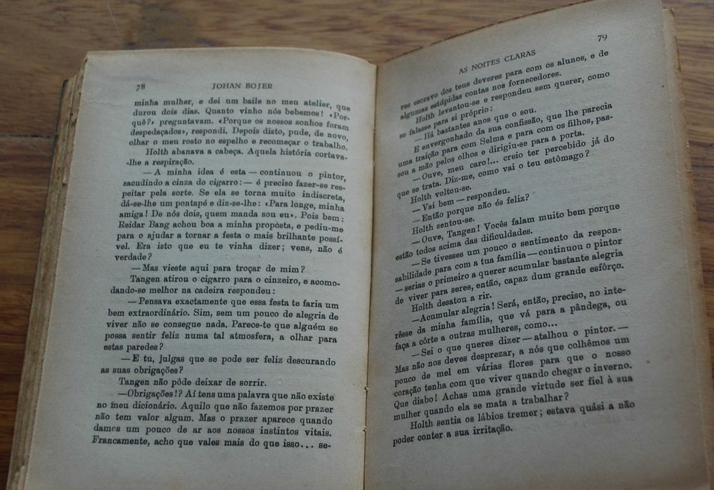 As Noites Claras de Johan Bojer - 1º Edição Ano 1943