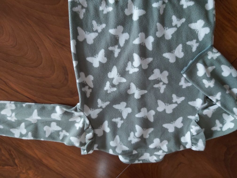 H&M*zielony polar w motylki suwak bluza r. 104 konna nosić do 116