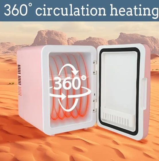 Міні холодильник рожевий Мини холодильник розовый