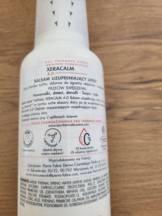 Avene Xeracalm A.D Balsam uzupełniający lipidy 400 ml