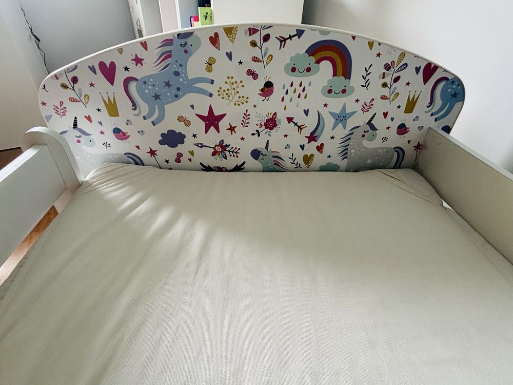 Łożko 160x80 jednorozce szuflada ochronka materac 160x
