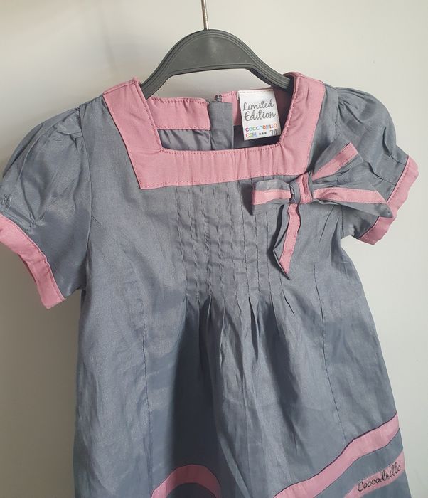 Sukienka Coccodrillo krotki rękaw elegancka r. 74/80