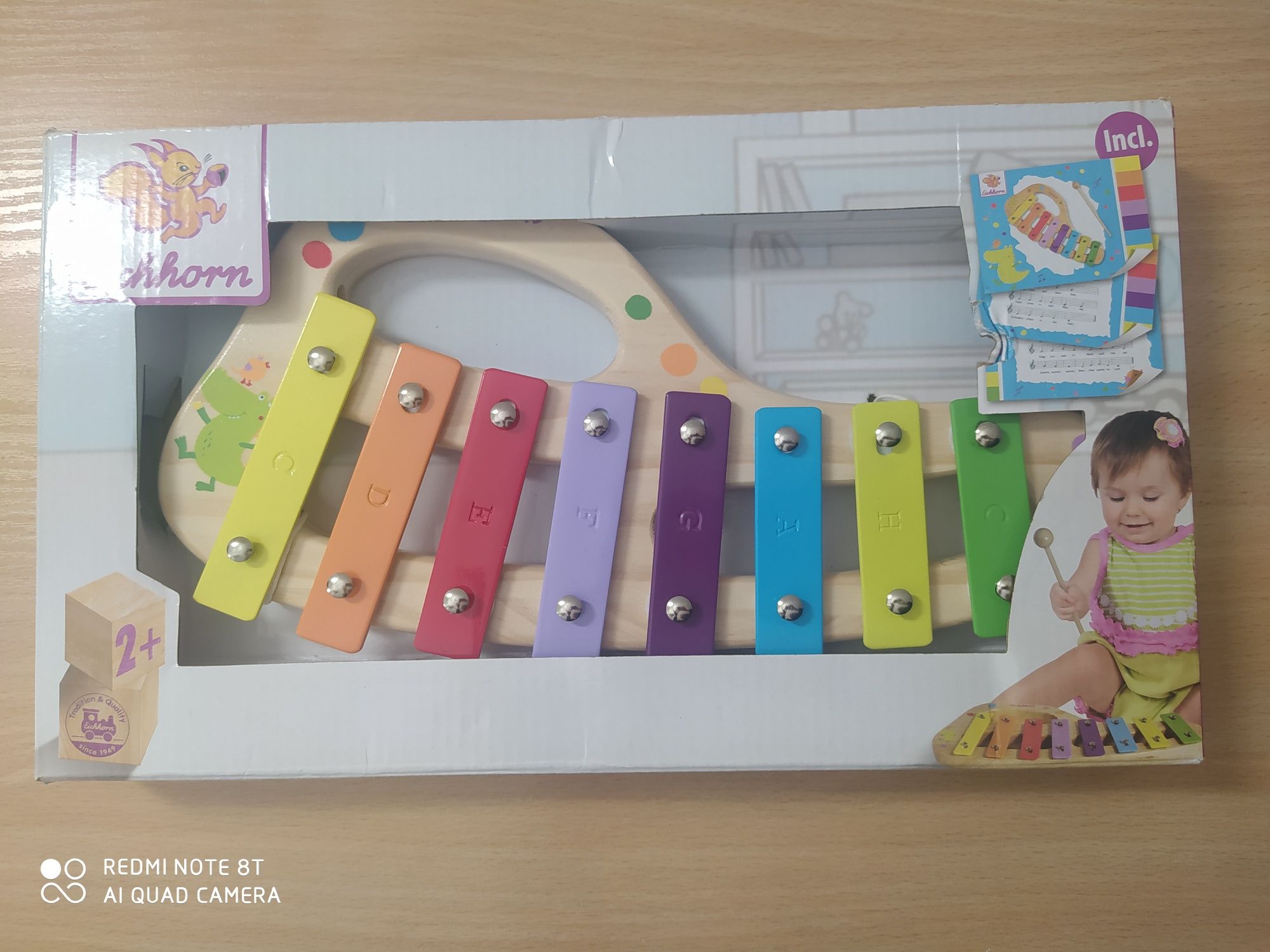 Cymbałki ksylofon drewniane eichhorn simba toys