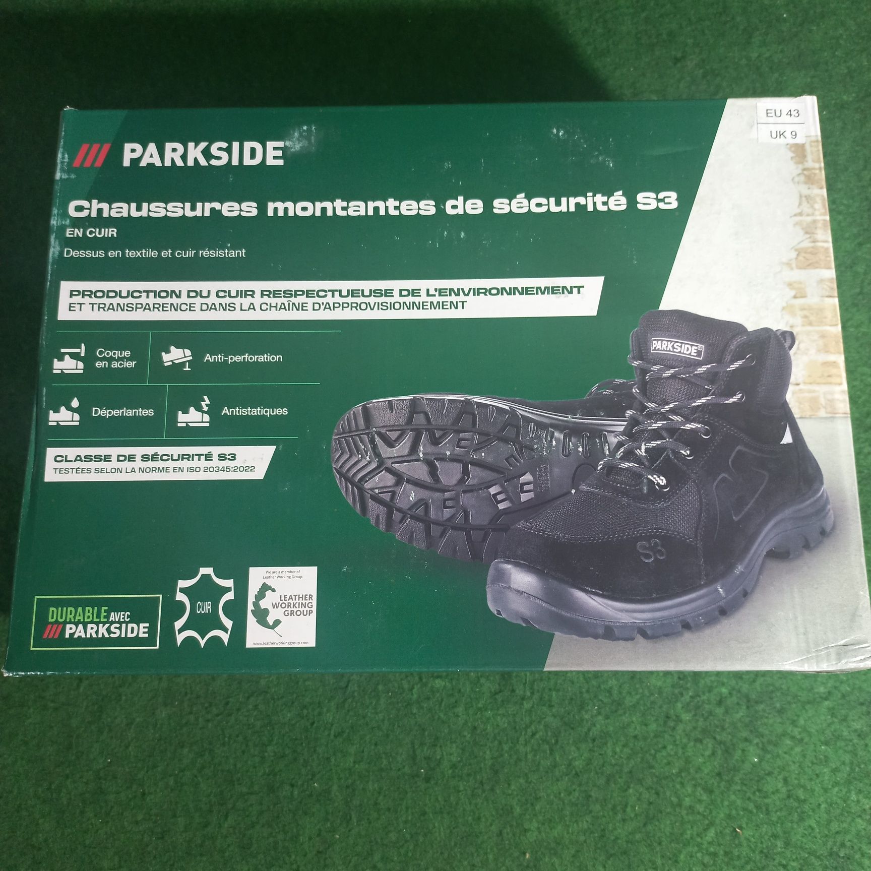 Робоче взуття Parkside S3 натуральна шкіра, антипрокольна підошва