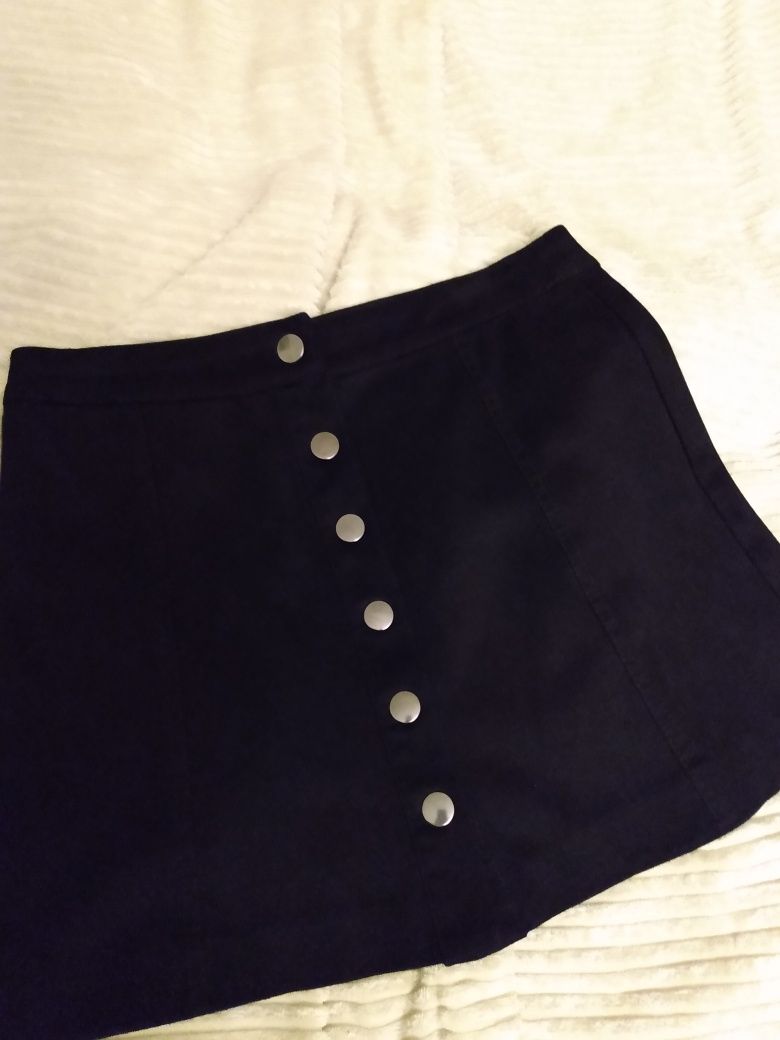 Spódnica zamszowa czarna Zara