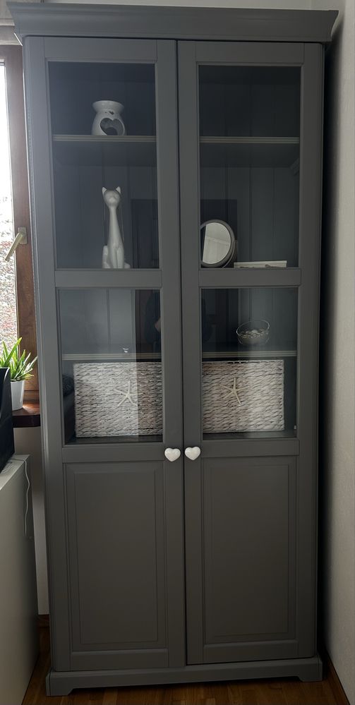 Regał IKEA Liatorp szary – drzwi przeszklone, Bielsko-Biała