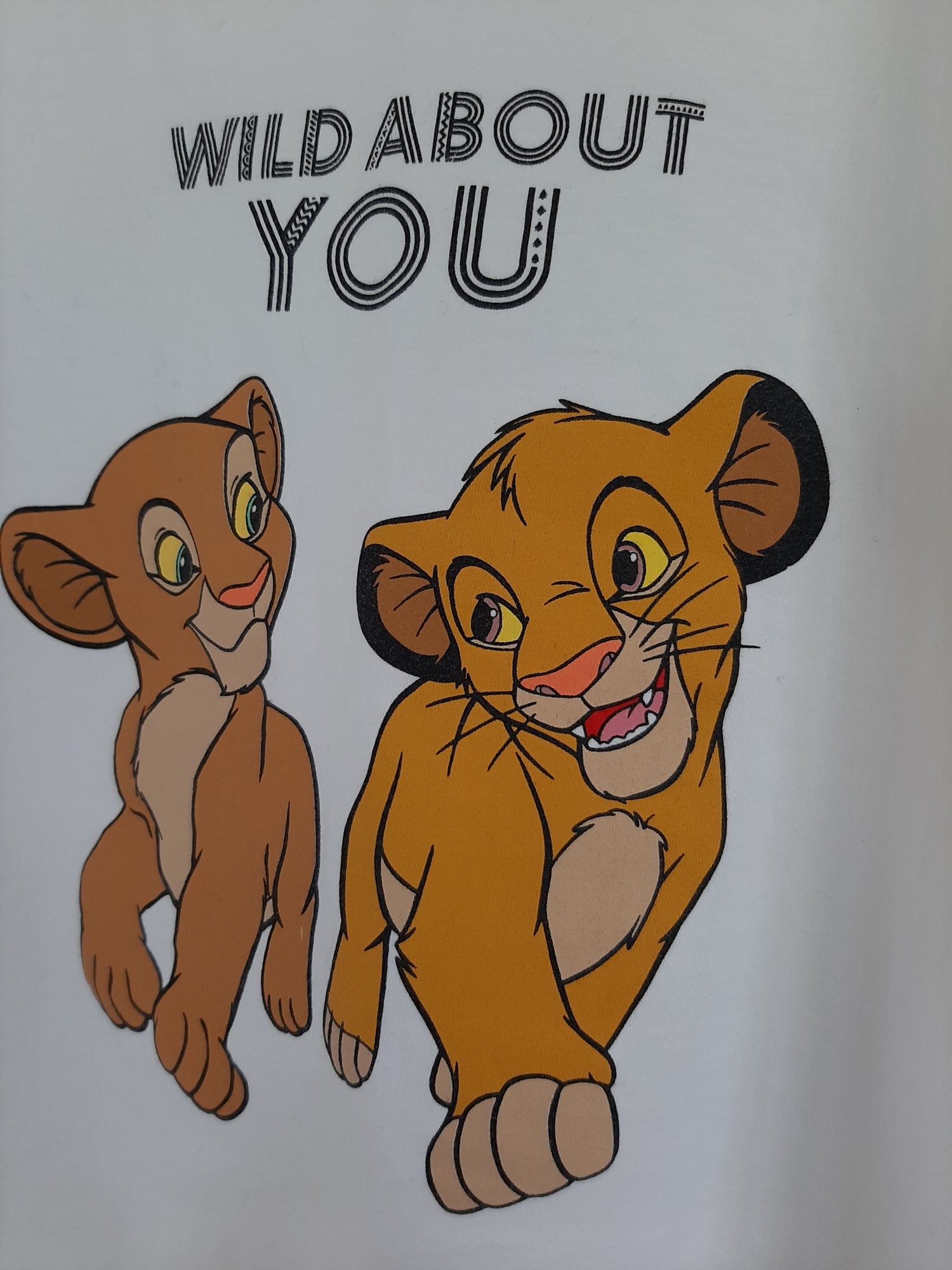 Bluzka koszulka t-shirt Disney król lew Lion m biała