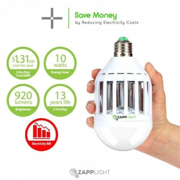 Светодиодная лампа приманка для насекомых Zapp Light,