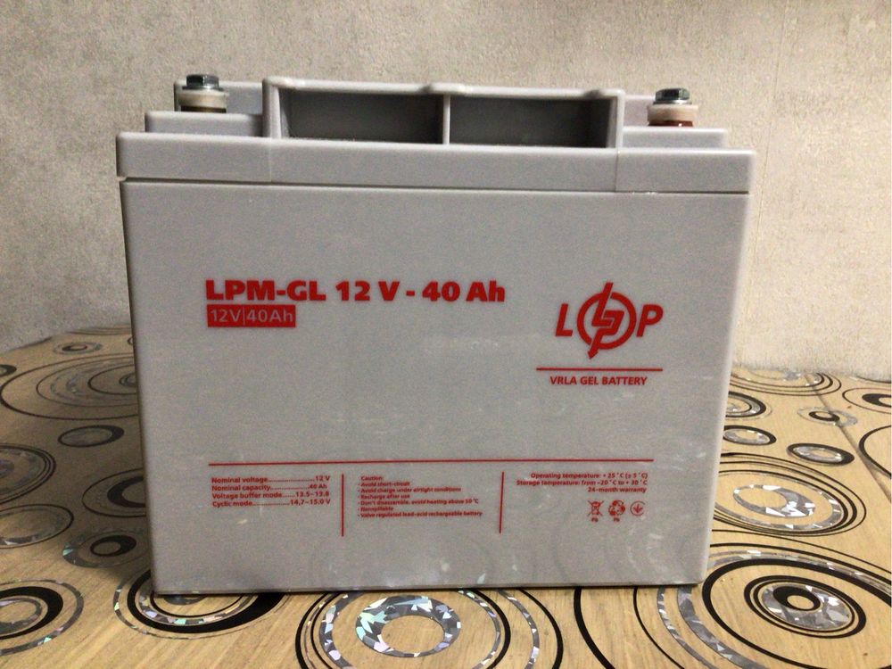Акумулятор гелевий LPM-GL 12V - 40 Ah