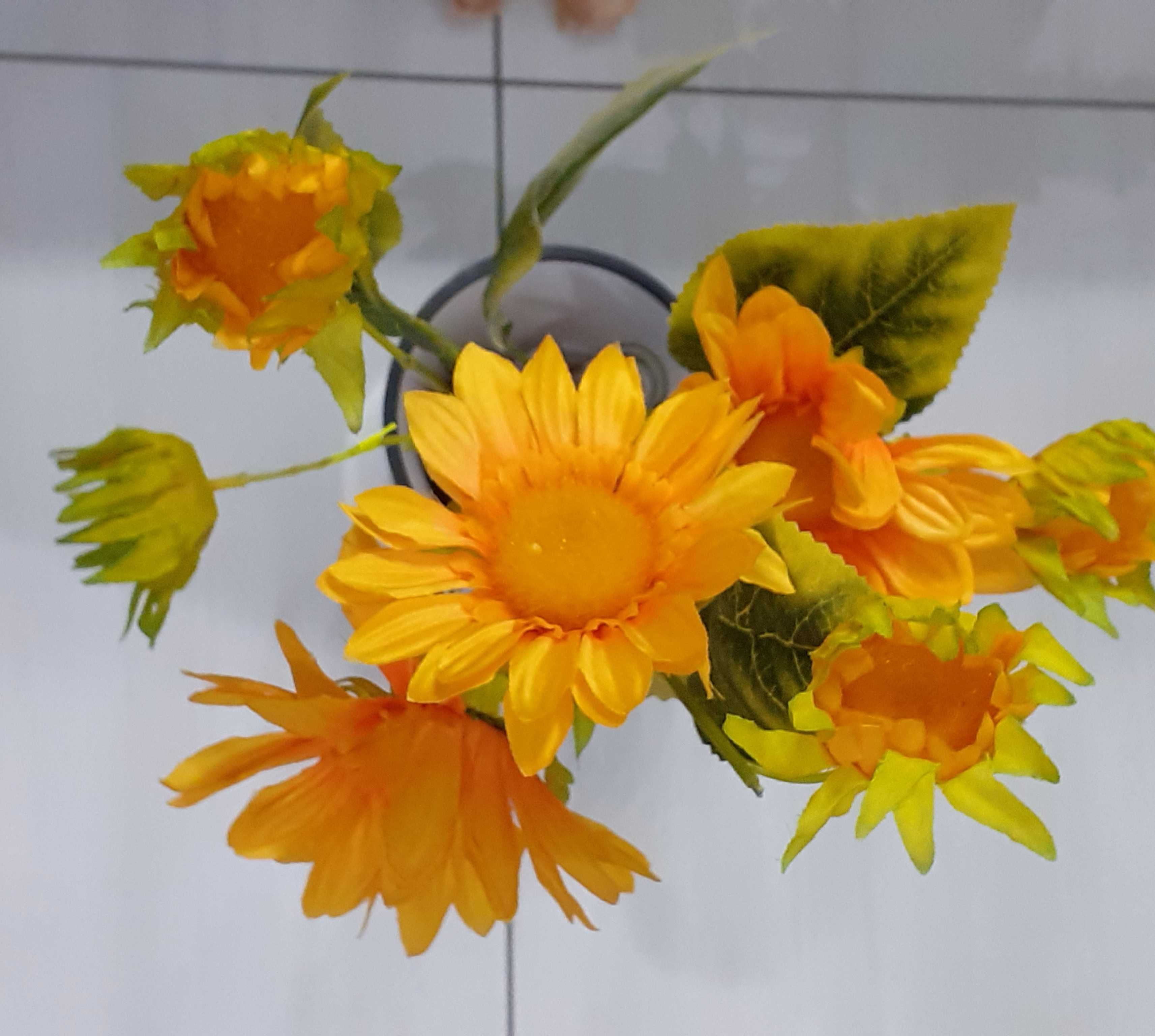 Słonecznik kwiat sztuczny gałązka
