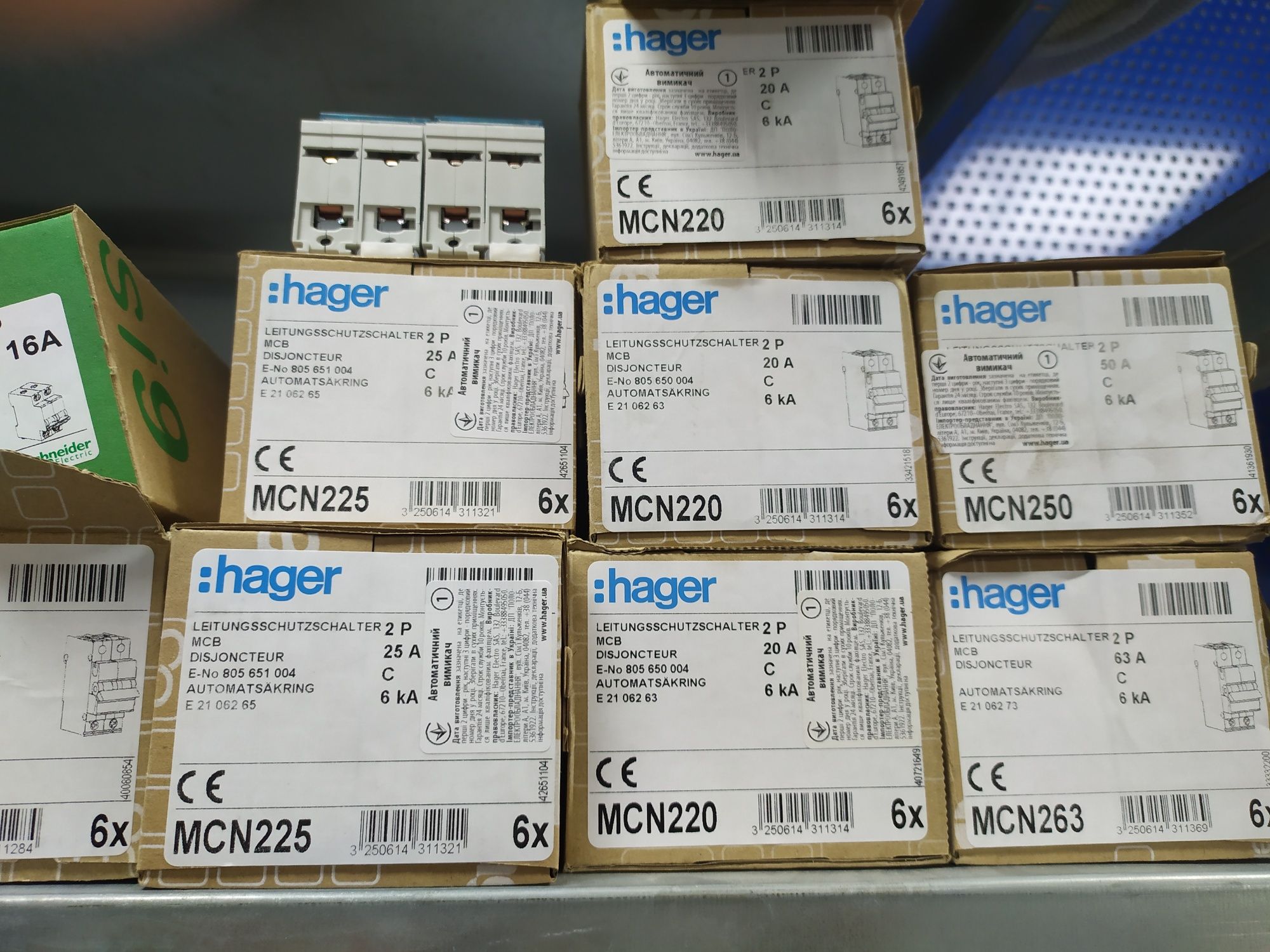 ОПТ Автомат. вимикачі Hager, Schneider, диф.реле, УЗО. ОПТ ціни