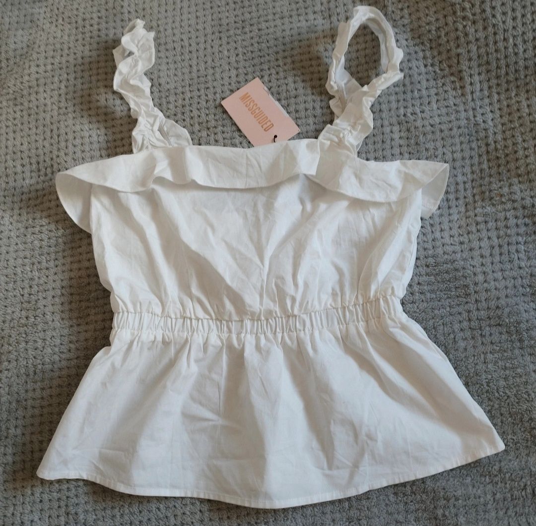 Bluza damska Hiszpanka falbanka Missguided 36