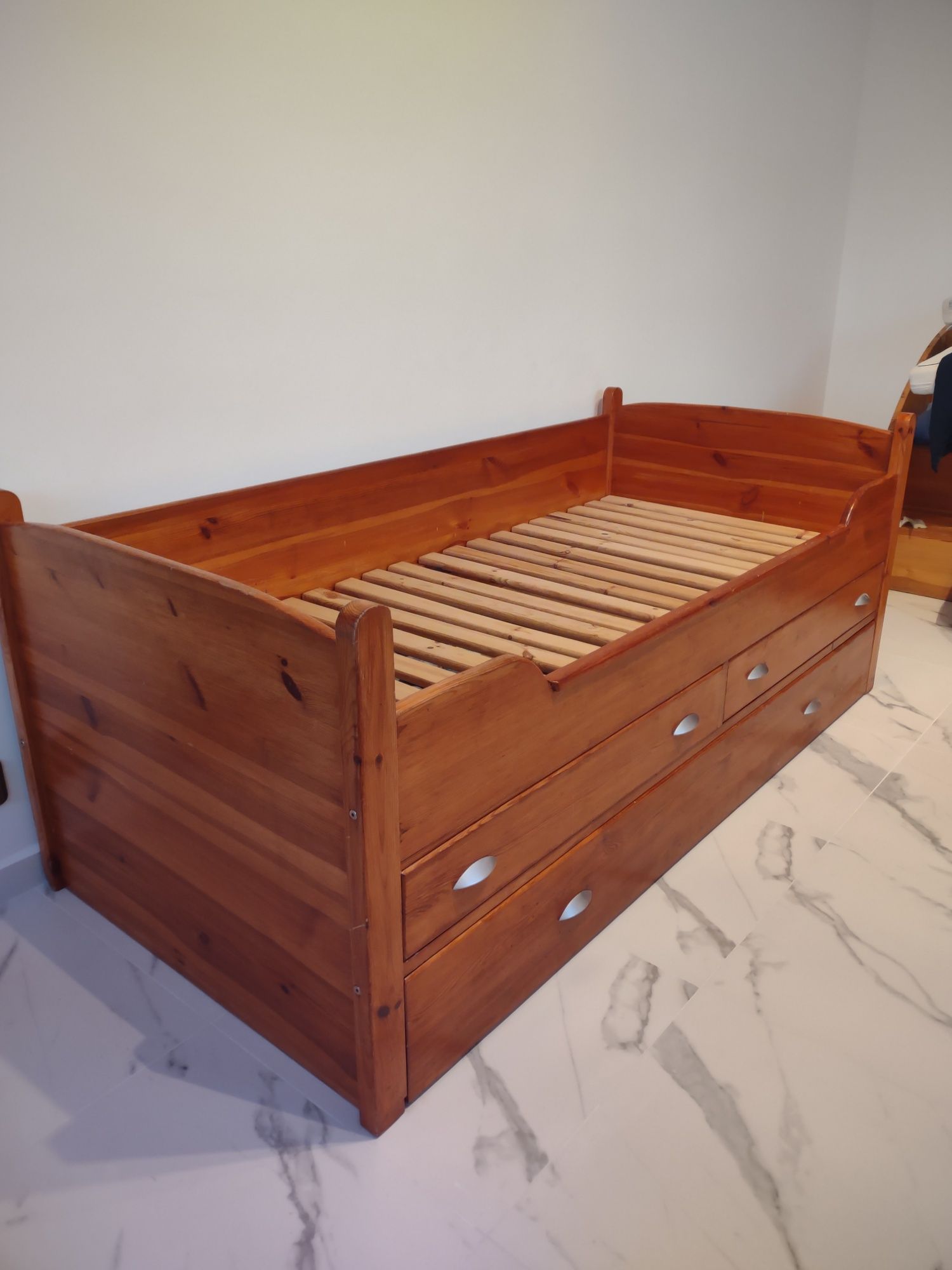 Łóżko 90x200 lite drewno może być piętrowe