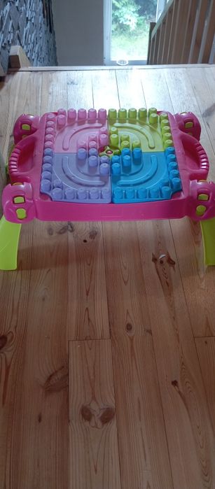 Mega blocks klocki i stolik do budowania
