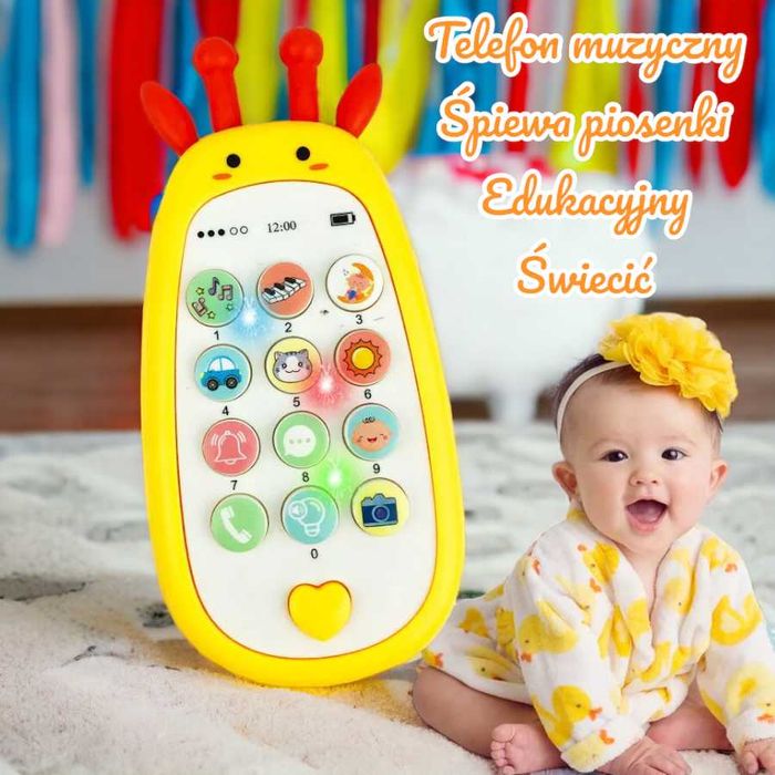 Muzyczny żółty telefon dla Dzieci