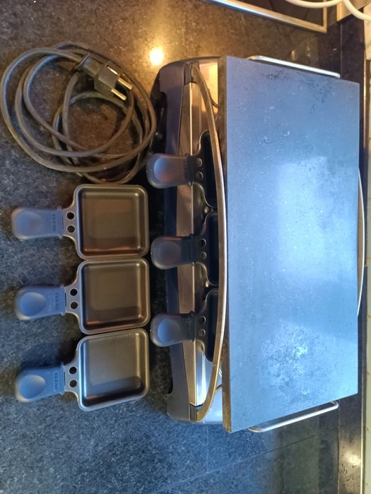 Grelhador de pedra e raclette para 6 pessoas