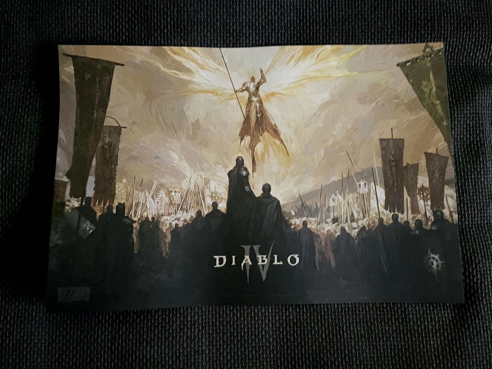 Dodatek do gry gadżet litografia Diablo IV plakat blizzard preorder
