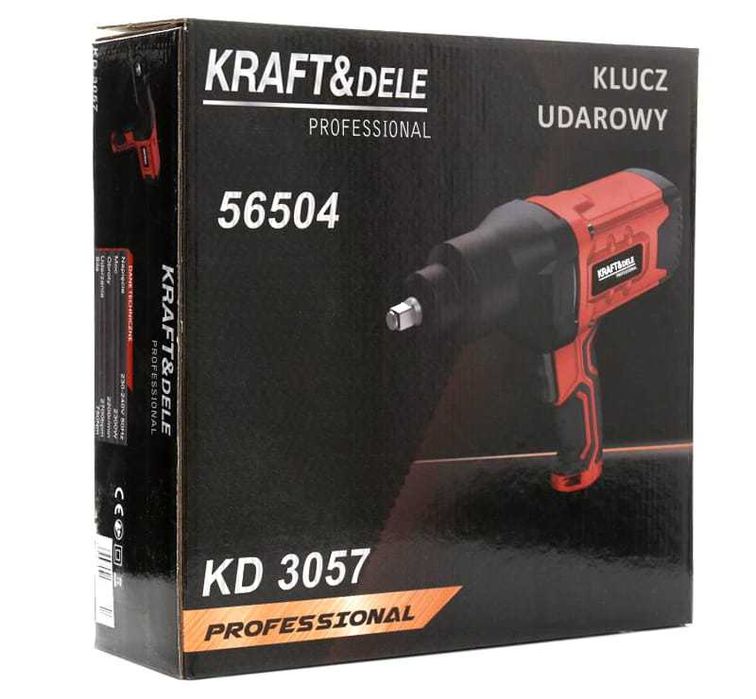 KRAFT&DELE Klucz Elektryczny Udarowy Do Kół 2300w 1/2' 750nm KD3057