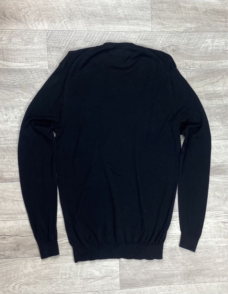 Zara man long sleeve кофта м размер премиум черная оригинал