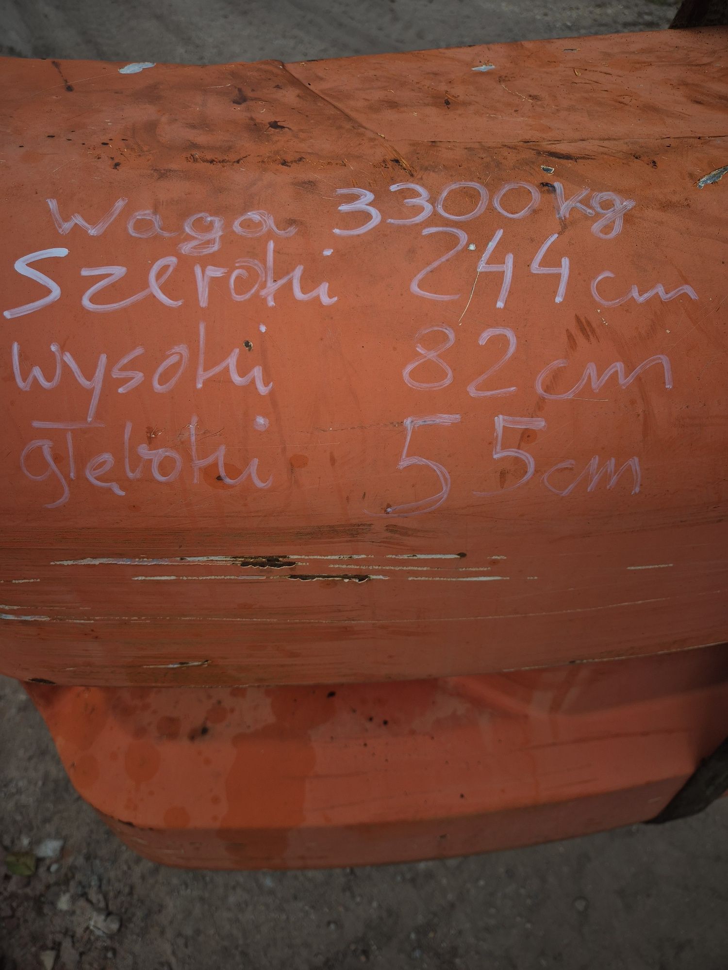 Balast, ciężarek, obciążnik 3,3 tony - części
