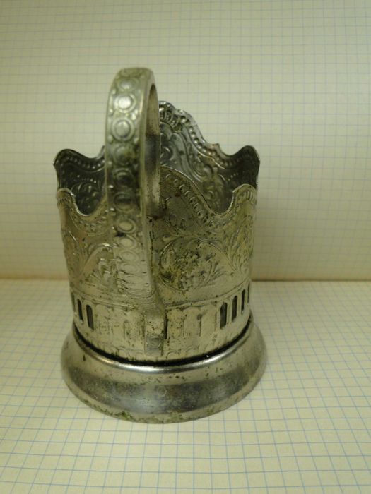 Подстаканник космос мельхиоровый