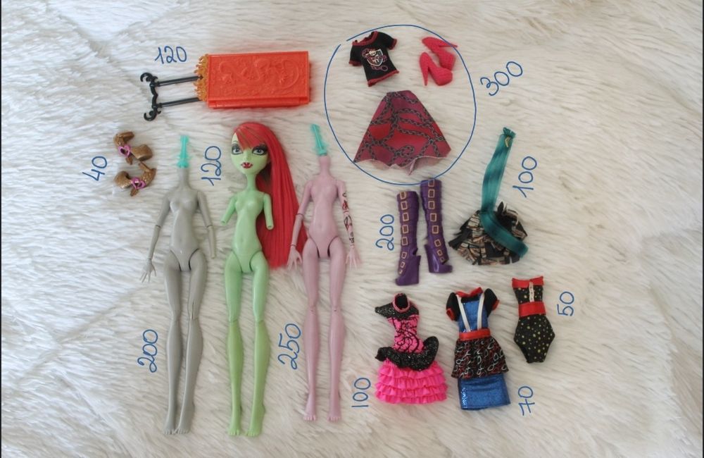 монстер хай monster high ляльки нюд запчастини одяг взуття