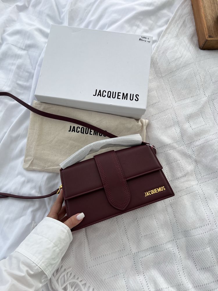 Сумка Jacquemus Le Grand Bambino шкіра | бургунді