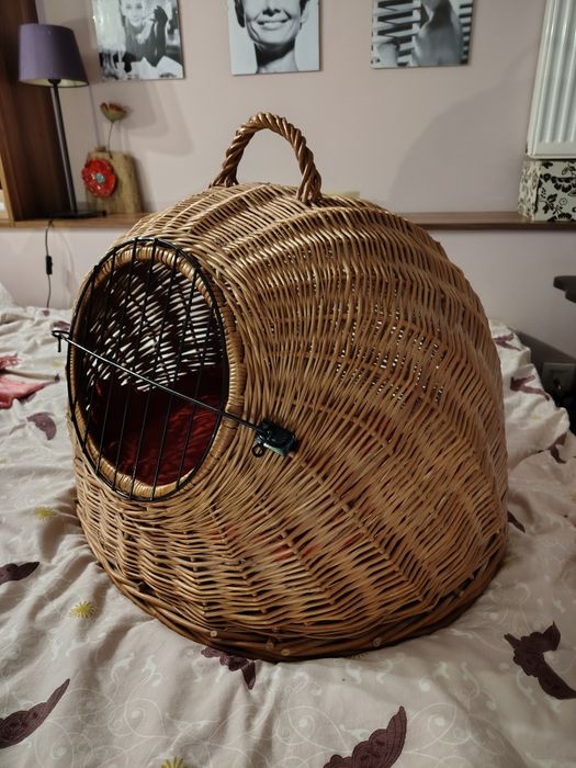 Wiklinowy transporter dla kota