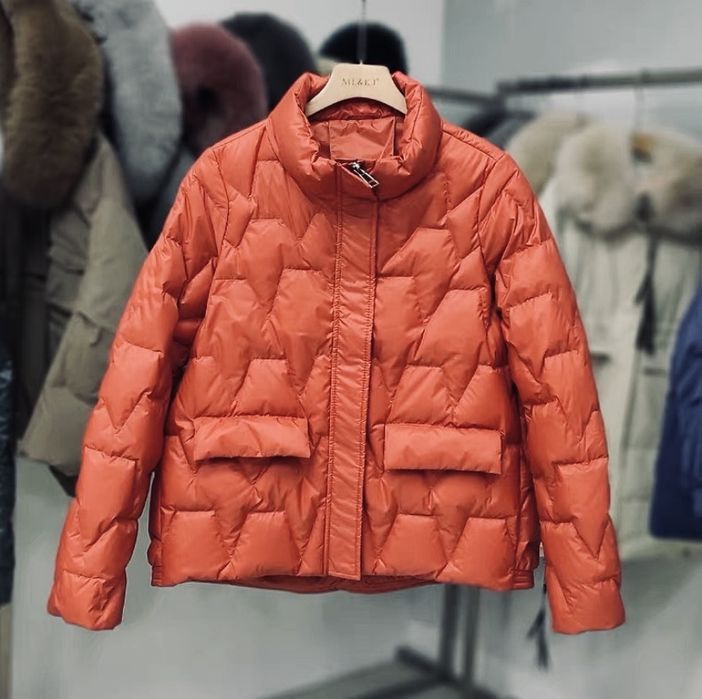 Демісезон осіння куртка бомбер пуховик натуральний пух mango zara