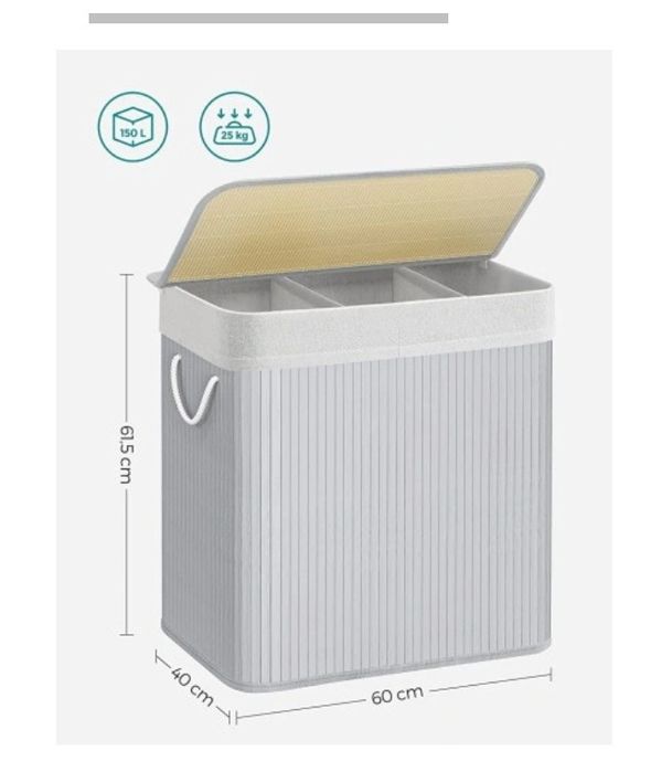 kosz na pranie , szary