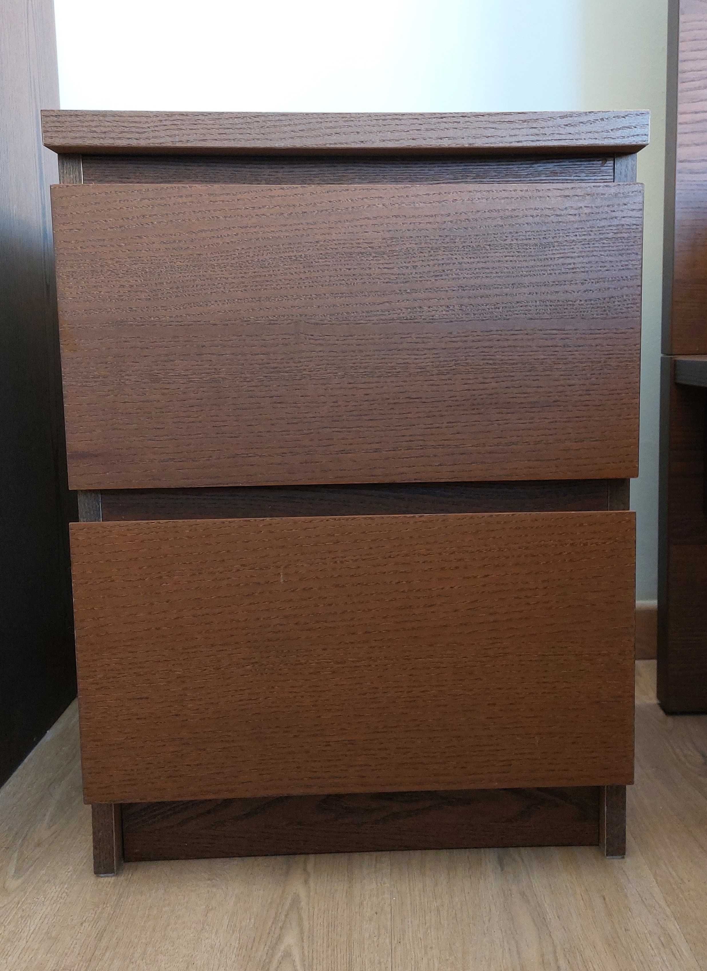 Em muito bom estado - Mobília completa de quarto IKEA Malm Castanho/Pr