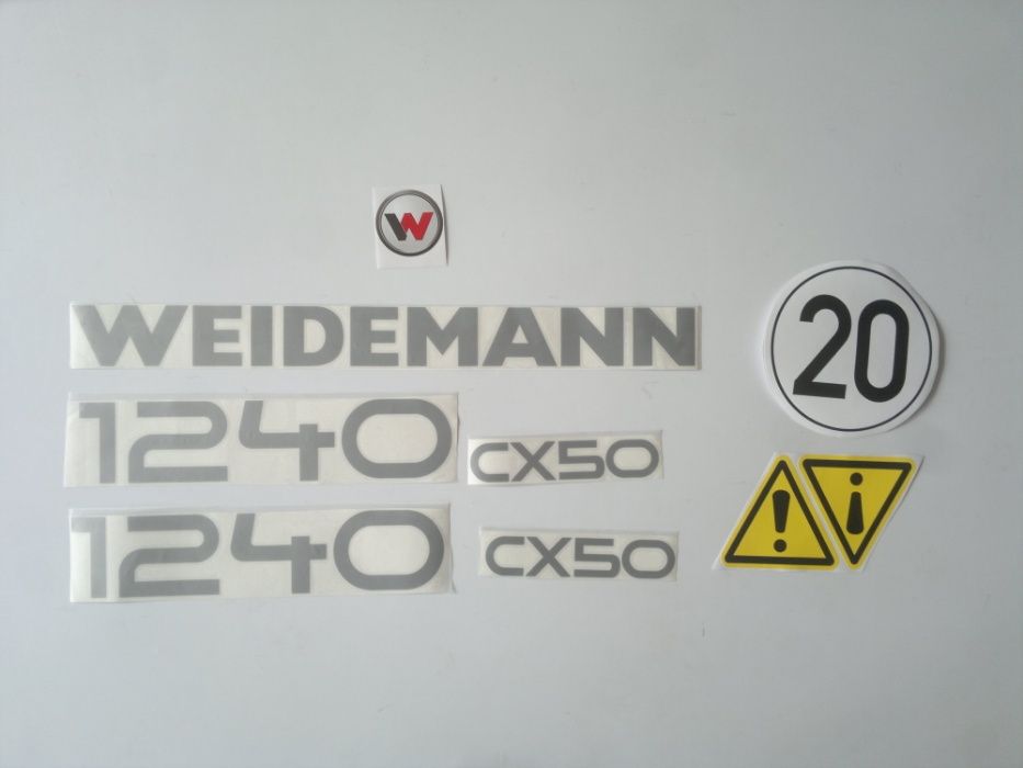 naklejki ładowarka weidemann 1240 waidemann 1250 weidemann 2070cx35